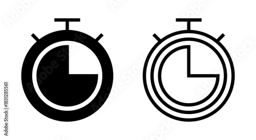 Stopwatch icon symbol for apps and websites. Timer sign and symbol. Countdown icon. Period of time