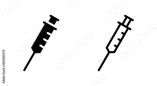 Syringe icon symbol for apps and websites. injection sign and symbol.vaccine icon
