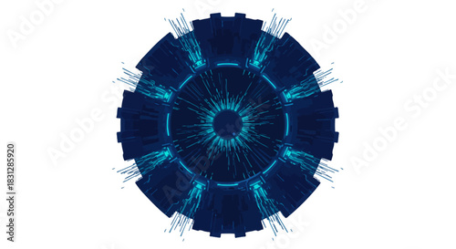 abstract technology eye pulsing with light an artistic representation of digital innovation and data flow perfect for technology presentations ai concepts