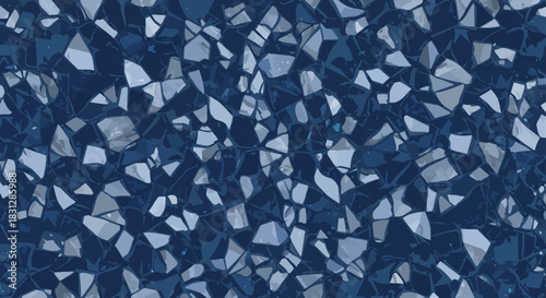 blue terrazzo texture pattern seamless vector stone fragment background for interior design creating a modern stylish and elegant surface