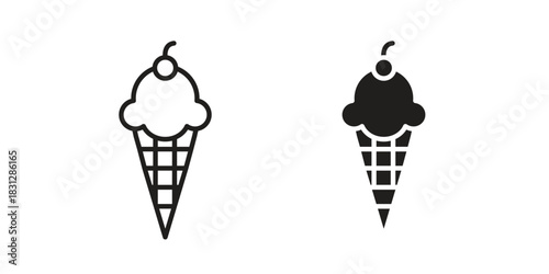 Ice cream icon for template. Icon vector graphic set