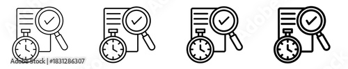 Efficiency Audit  Icon Set Different Style Collection
