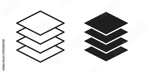 Layers icon for template. Icon vector graphic set
