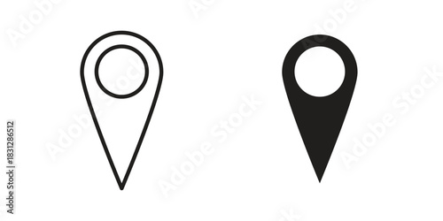 Map marker icon for template. Icon vector graphic set