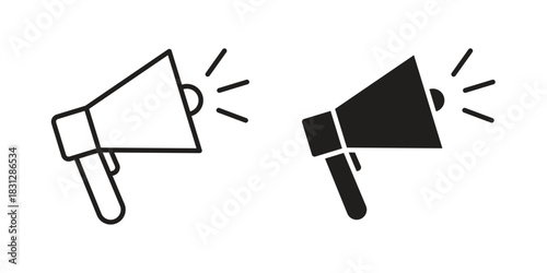 Megaphone icon for template. Icon vector graphic set