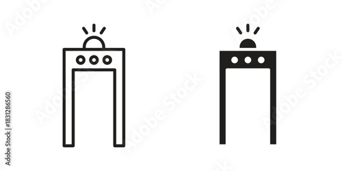Metal detector icon for template. Icon vector graphic set