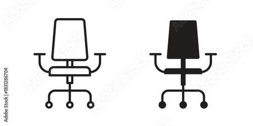 Office chair icon for template. Icon vector graphic set