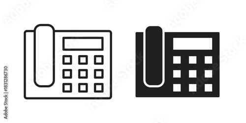Office phone icon for template. Icon vector graphic set