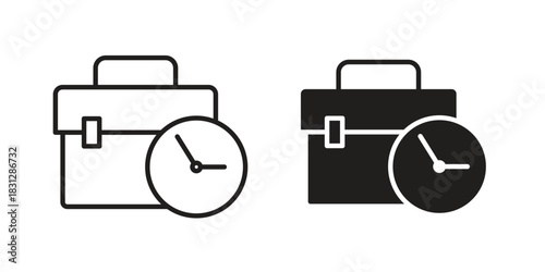 Office time icon for template. Icon vector graphic set