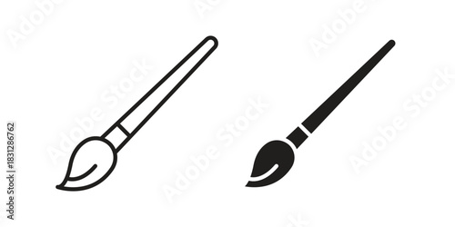 Paint brush icon for template. Icon vector graphic set