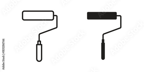 Paint roller icon for template. Icon vector graphic set