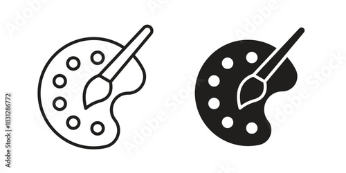 Palette icon for template. Icon vector graphic set