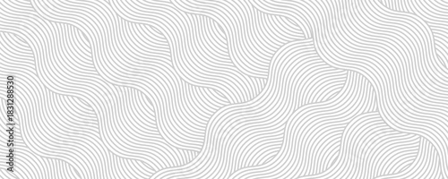 Abstract white background from lines. Wavy line drawing