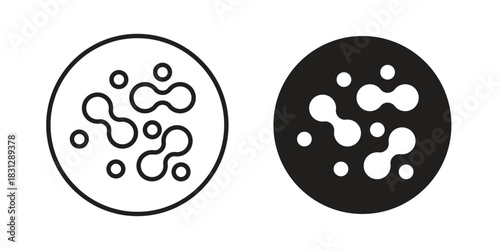 Microorganism icon in filled, thin line, stroke style for website and apps