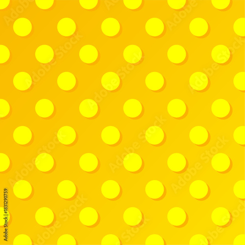 Soft blurred yellow background with scattered circle dots creating a smooth gradient texture. Light bubble spots form an abstract round pattern suitable for modern visual design.