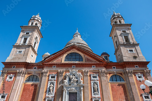 Renaissance Basilica di Santa Maria Assunta di Carignano (from 1522). GENOA, ITALY.