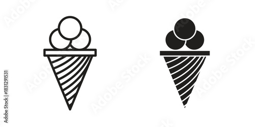 Ice cream icon designs collection for mobile, ui, web.