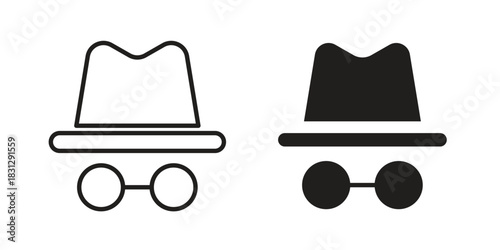 Incognito icon designs collection for mobile, ui, web.