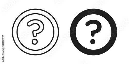 Interrogation icon designs collection for mobile, ui, web.