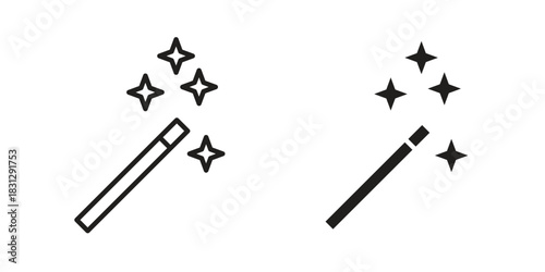 Magic wand icon designs collection for mobile, ui, web.