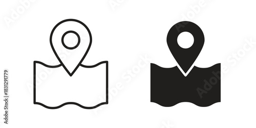 Map icon designs collection for mobile, ui, web.