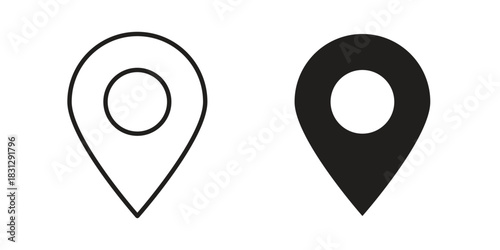 Map marker icon designs collection for mobile, ui, web.