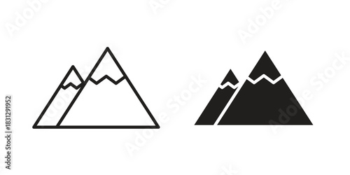 Mountains icon designs collection for mobile, ui, web.