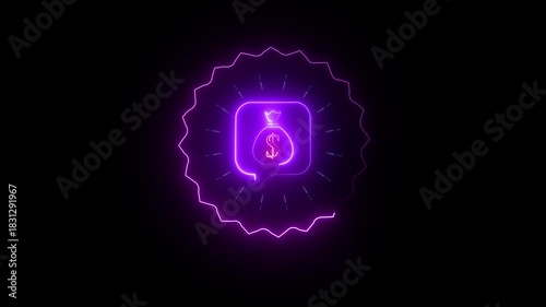 eon Money Bag Finance Icon – Smart Investment, Payment & Wealth Management in Futuristic Style