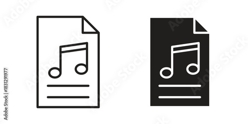 Music File icon designs collection for mobile, ui, web.