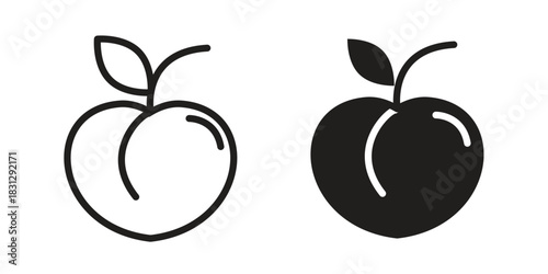 Peach icon designs collection for mobile, ui, web.