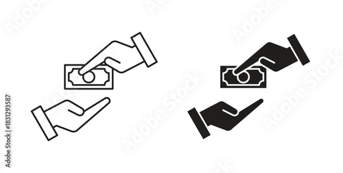loan icon symbol. Vector EPS 10. line and glyph icon
