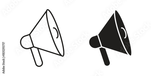 Megaphone icon symbol. Vector EPS 10. line and glyph icon