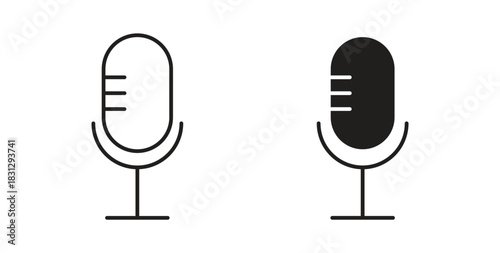 Microphone icon symbol. Vector EPS 10. line and glyph icon