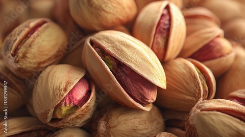sharp pistachio nuts closeup with detailed natural texture in high quality