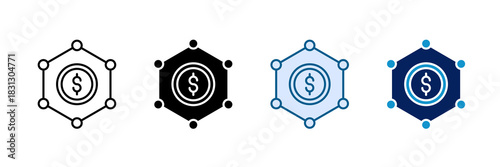 Variable Cost Icon Set Multiple Style Collection