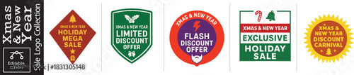 Holiday Mega Sale with Exclusive Discount Offers for Christmas and New Year, Perfect for Festive Promotions and Seasonal Marketing Campaigns