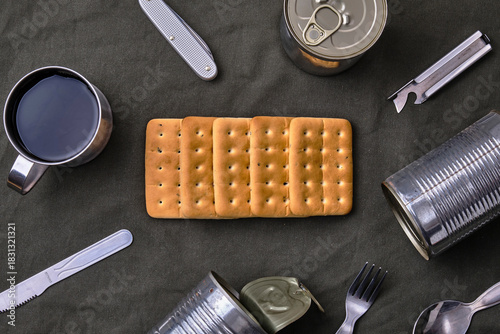 Hardtack and Emergency Food on Fabric