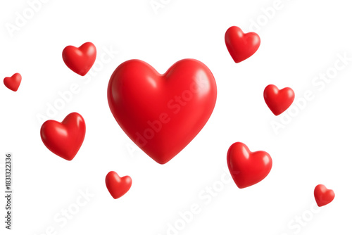 Modern 3D Red Hearts Background with Soft Bokeh – Romantic Valentine’s Day Love Wallpaper