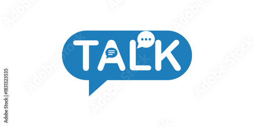 talk logo design, sound bubble vector icon