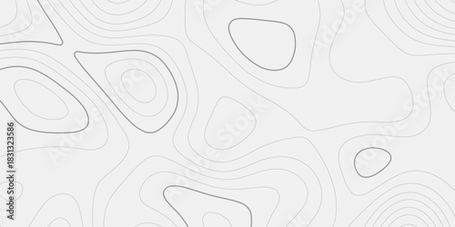 Professional Geological Mapping Pattern with Gracefully Flowing Elevation Curves that Form Accurate, Detailed Topographic Surfaces