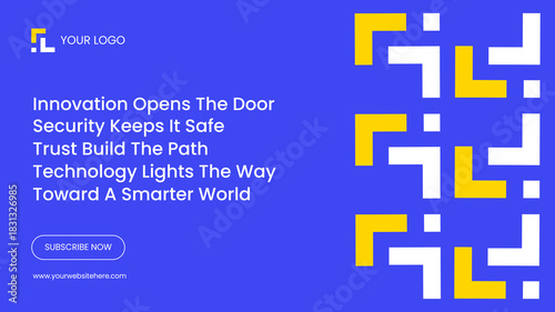 Digital Banking Security Flat Cartoon Thumbnail Templates Background Illustration