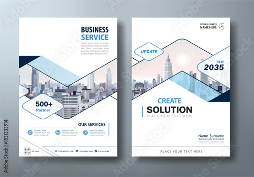 Annual report brochure flyer design template vector, Leaflet presentation, book cover, layout in A4 size