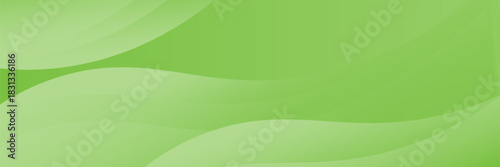 Abstract green wave background with smooth gradient curves and flowing lines. Modern and fresh design ideal for presentations, websites, or eco-themed content. vector illustration