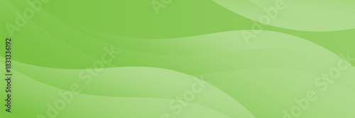 Abstract green wave background with smooth gradient curves and flowing lines. Modern and fresh design ideal for presentations, websites, or eco-themed content.