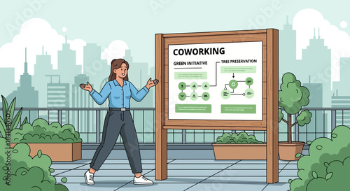 Presentation of the collaborative green initiative in an urban rooftop environment