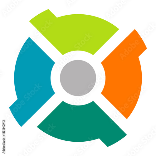 FOUR STEP GEOMETRIC INFROGRAPHIC