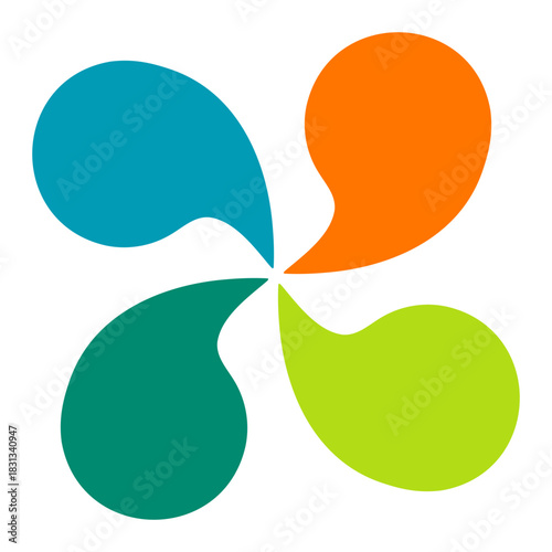 FOUR STEP GEOMETRIC INFROGRAPHIC