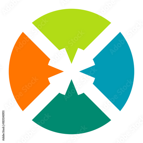 FOUR STEP GEOMETRIC INFROGRAPHIC