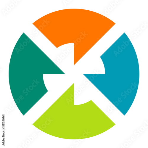 FOUR STEP GEOMETRIC INFROGRAPHIC