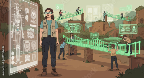 Augmented reality explorers bridging past and future in archaeological discovery